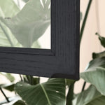 FURNHOUSE Tokyo Vitrine mit LED-Beleuchtung - 110 cm breit - Eiche Schwarz