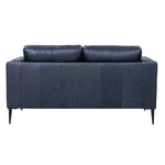 FURNHOUSE Valencia 2-Sitzer Ledersofa - Echtleder Schwarz